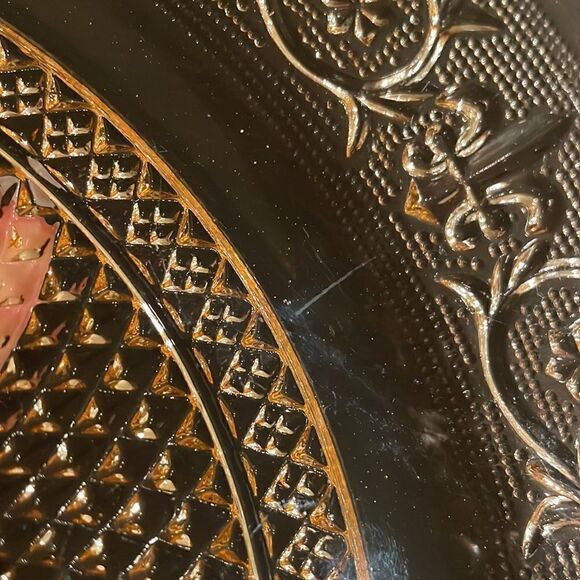 Vintage Pink Depression Era Glass Tray/Platter/Serving Dish/Plate Excellent Used - Picture 4 of 6